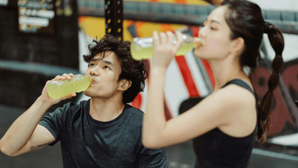 A Couple Drinking