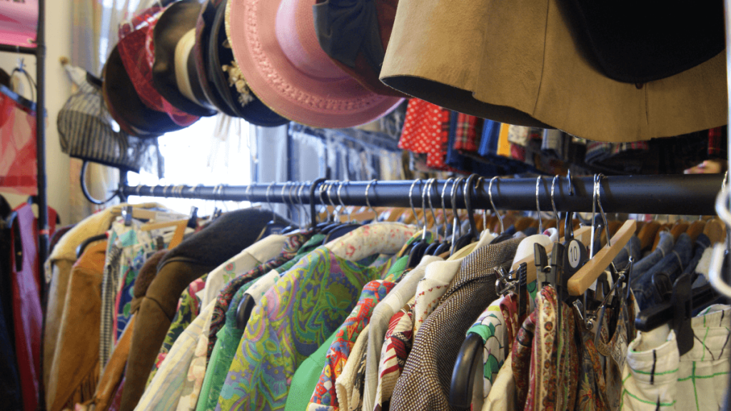 Rack of Vintage Clothes