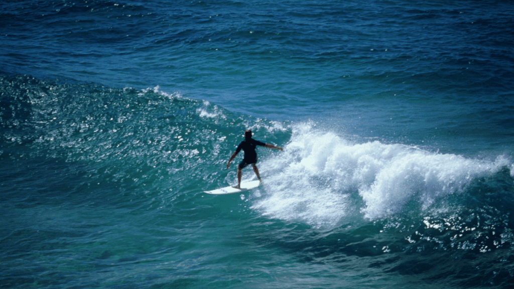 Surfing at Bondi Beach