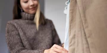 Woman receiving free clothes on Shein.