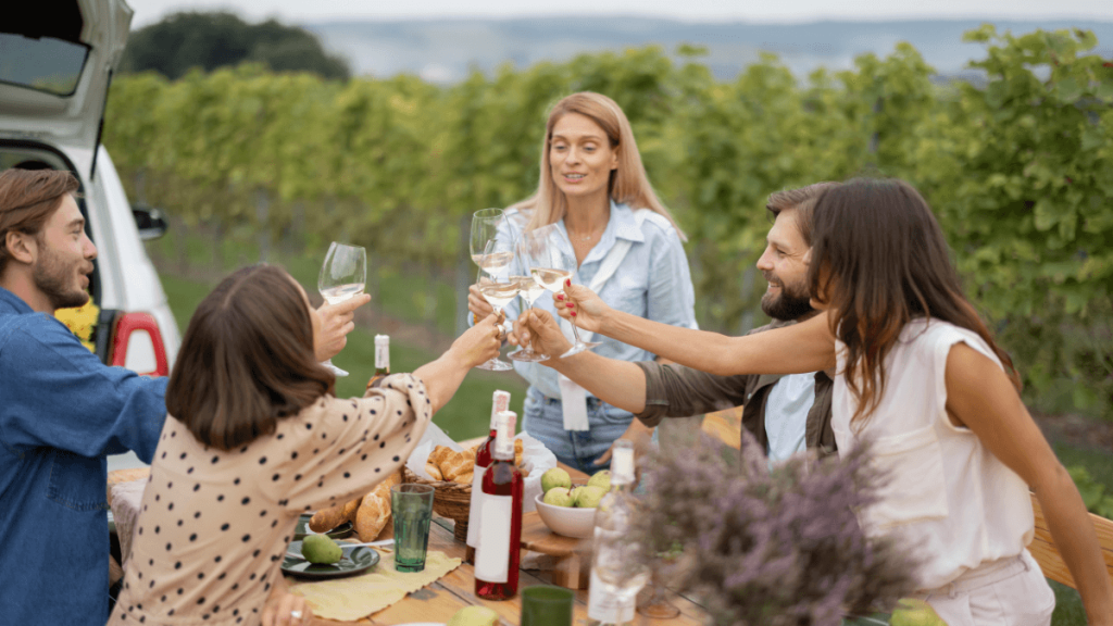 friends toasting