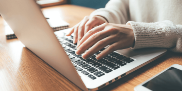 Hands on A Laptop