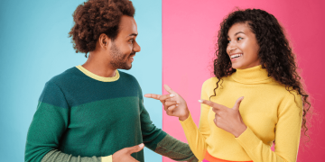Happy Young Couple Talking