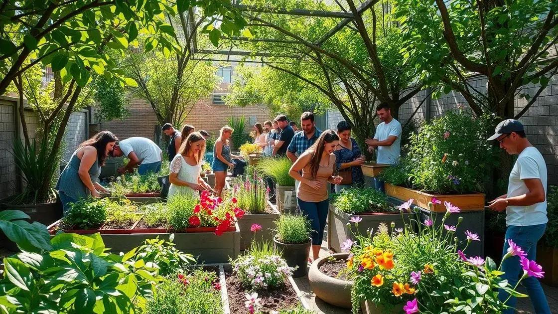 Sustainable practices in urban gardens
